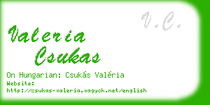 valeria csukas business card