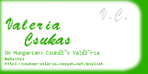 valeria csukas business card
